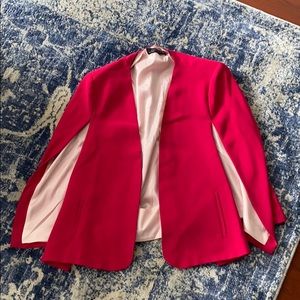 Zara pink cape blazer